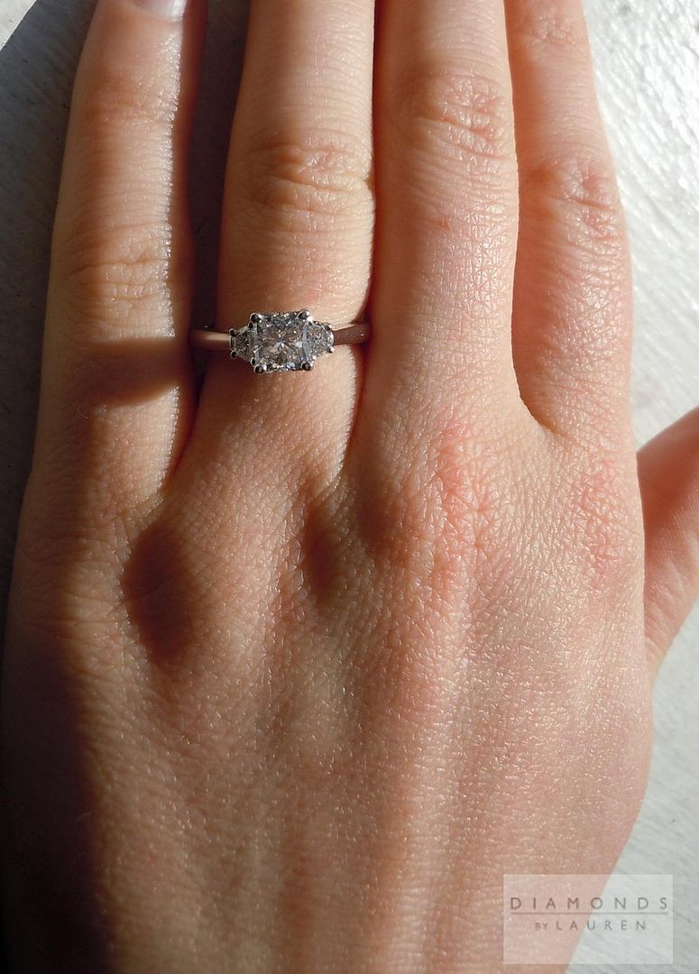 three stone diamond ring