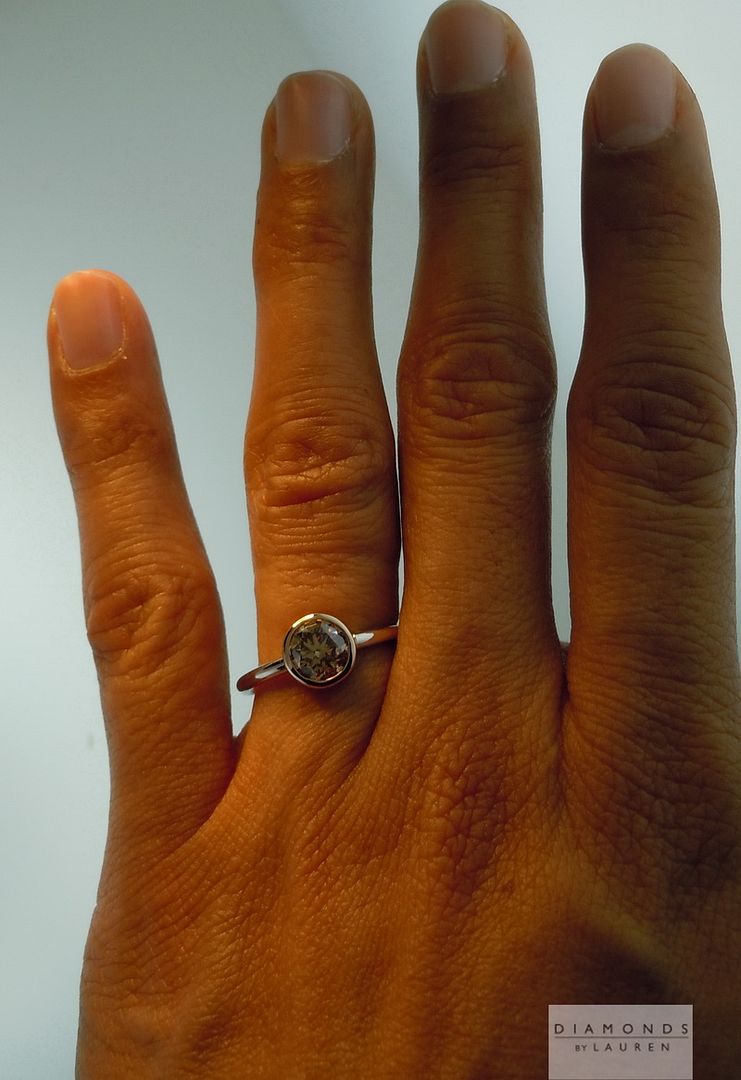 brown diamond ring