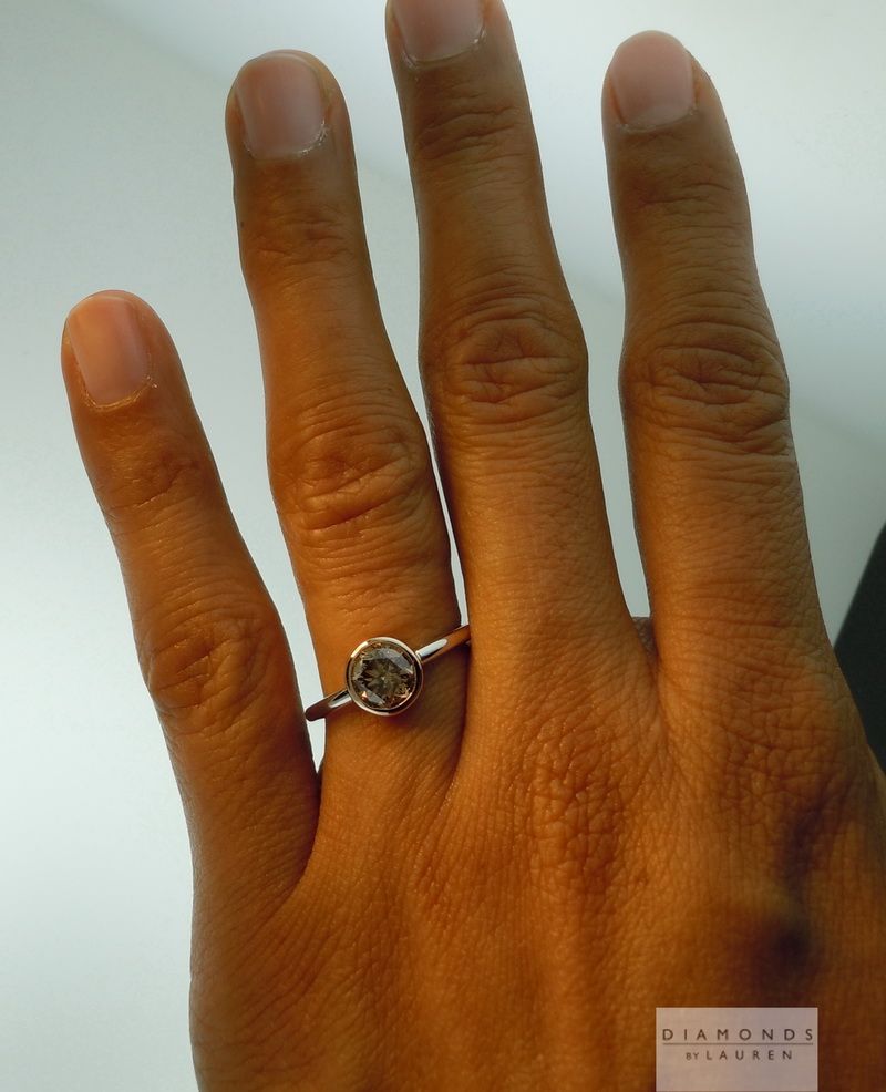 brown diamond ring