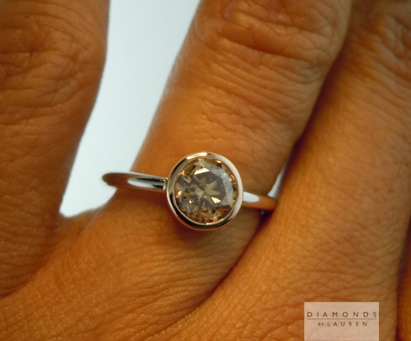 natural brown diamond ring