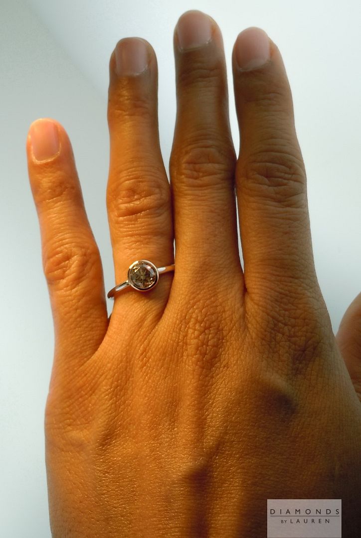 bezel set diamond ring
