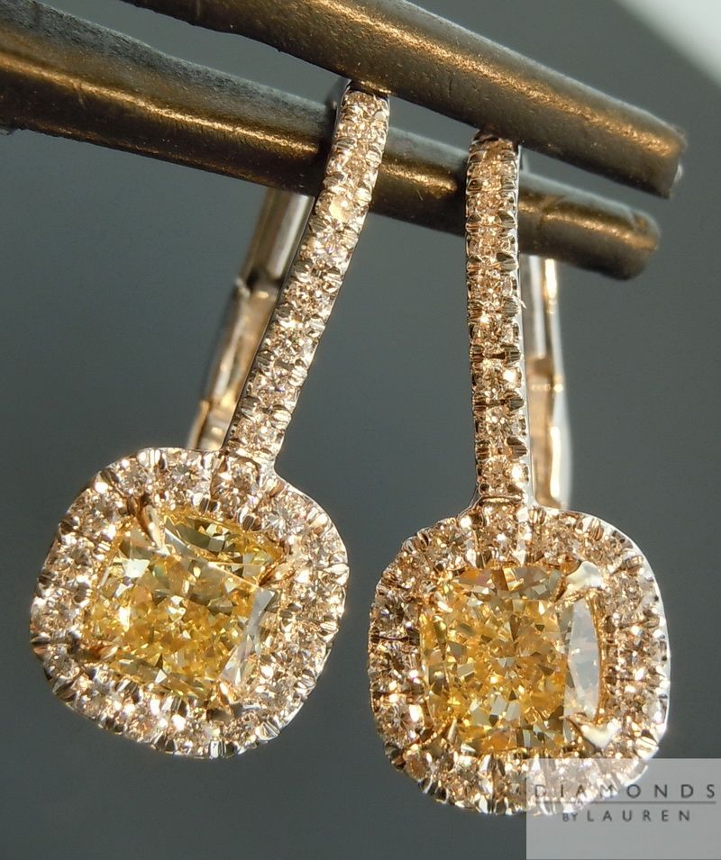 canary diamond earrings