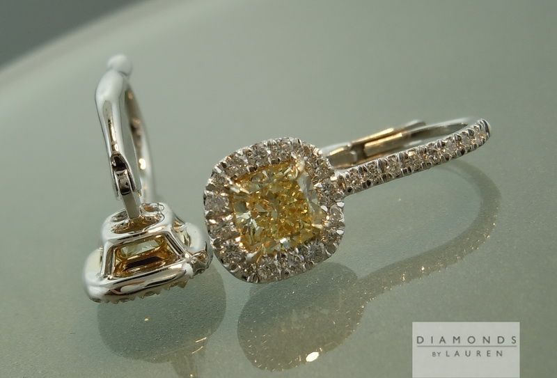 yellow diamond earrings