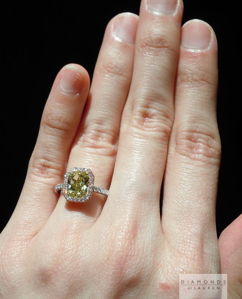 pink diamond halo ring