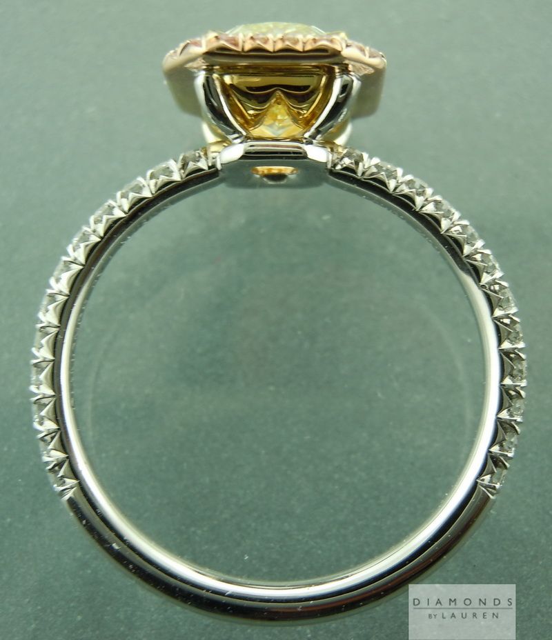 hand forged diamond halo ring