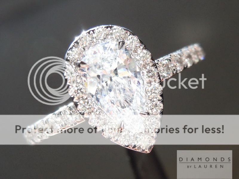 completely colorless diamond halo ring