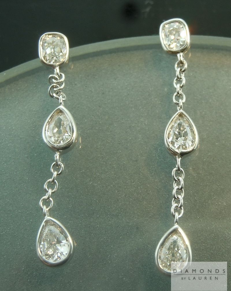 colorless diamond earrings
