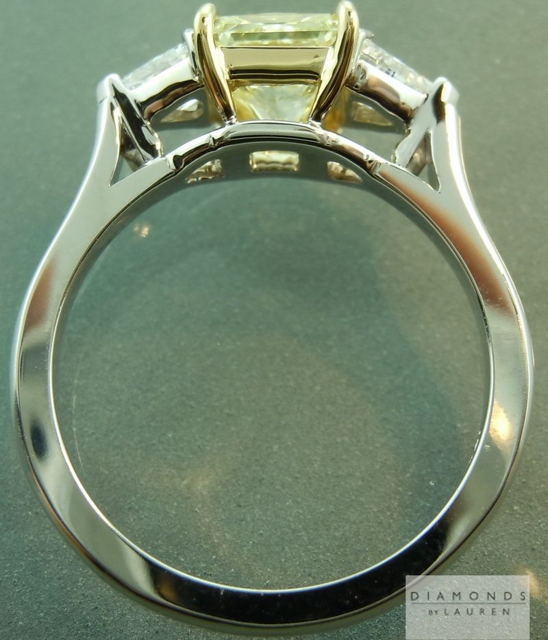 yellow and colorless diamond ring