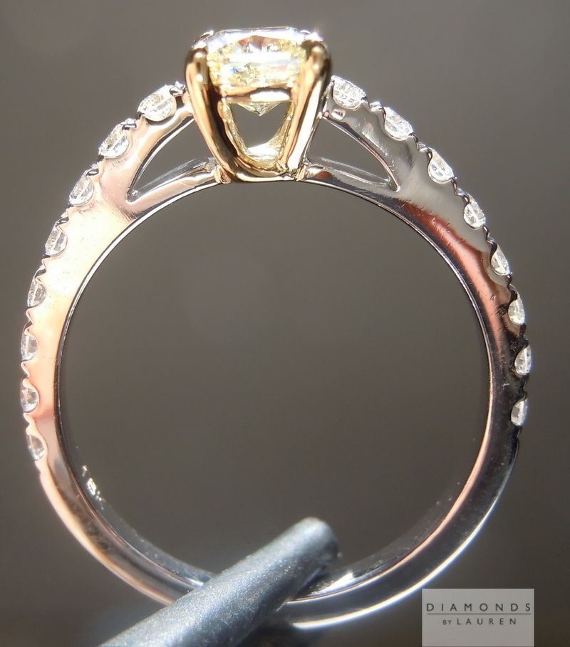 yellow and colorless diamond ring