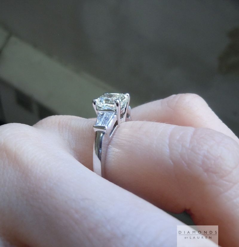 yellow and colorless diamond ring