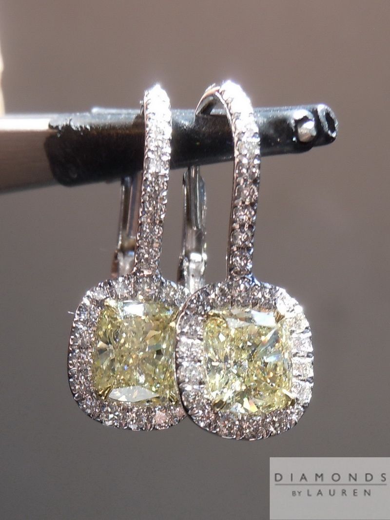 yellow diamond earrings