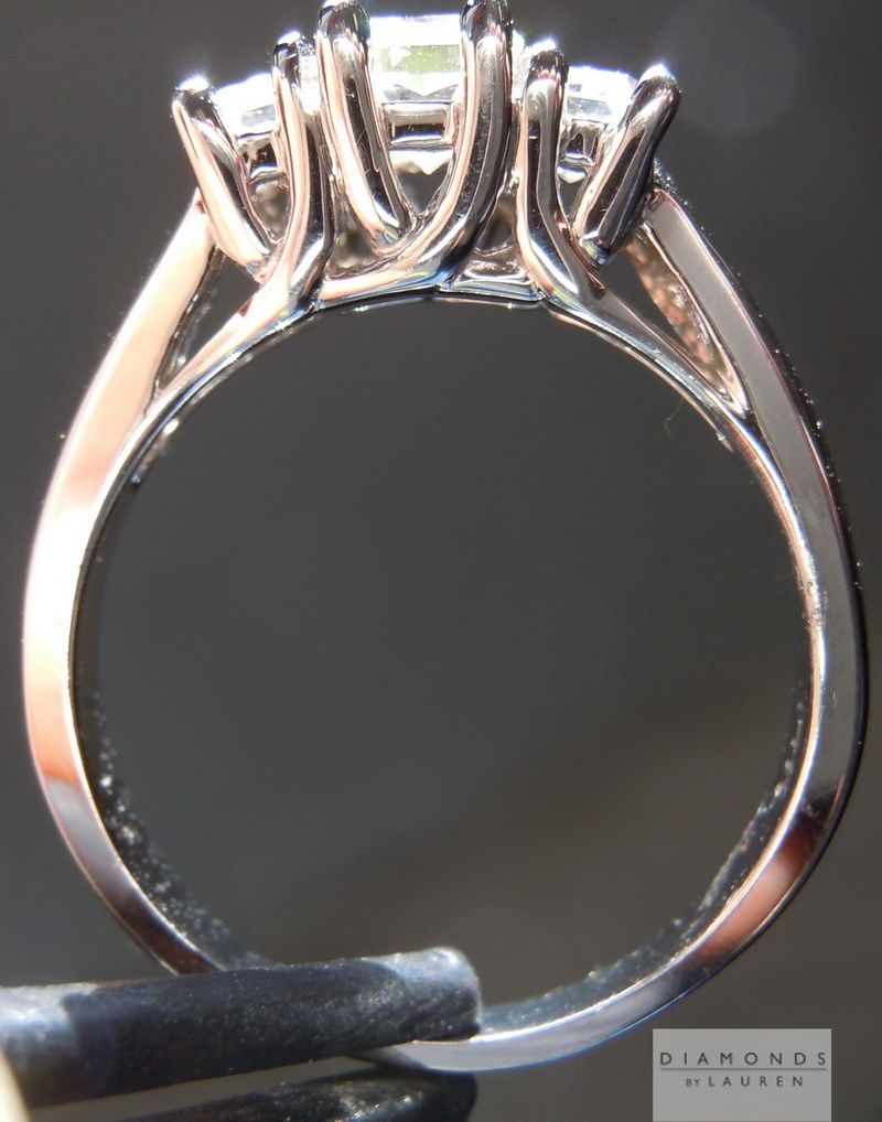 three stone diamond ring