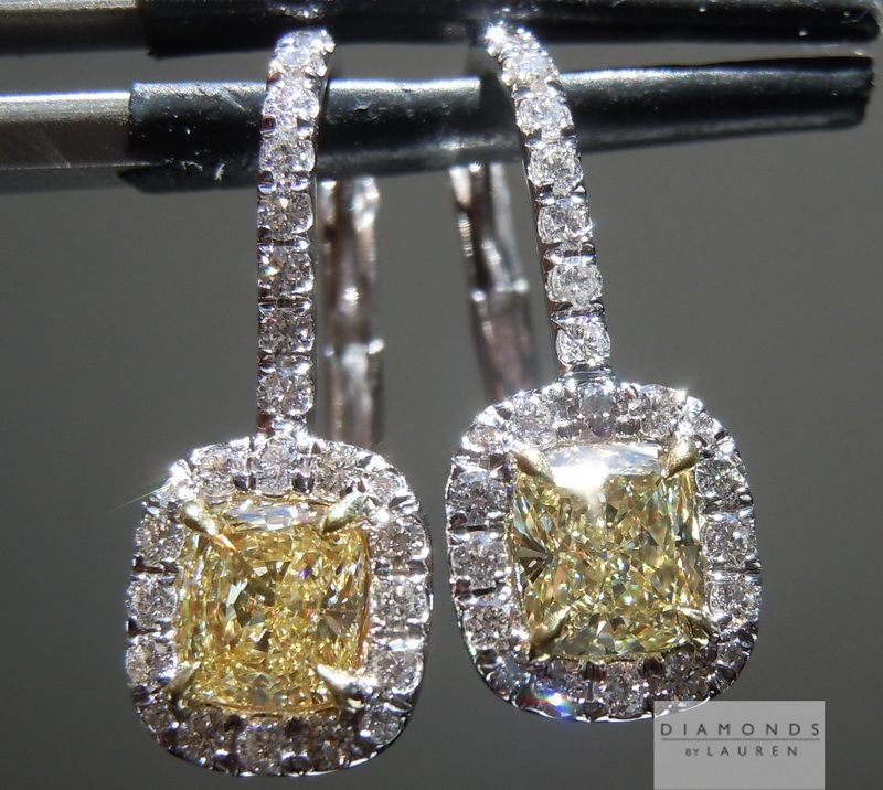 yellow diamond earrings