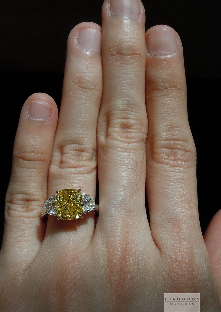 vivid yellow diamond ring