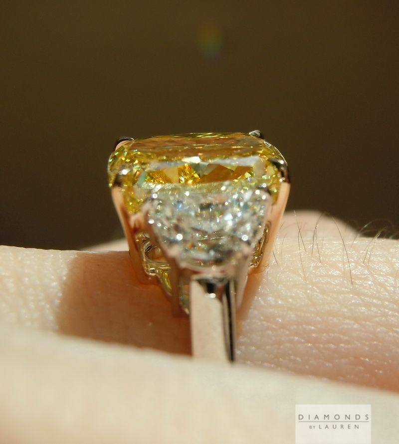 vivid yellow diamond ring