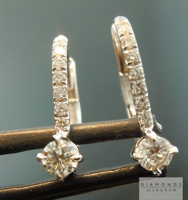 colorless diamond earrings