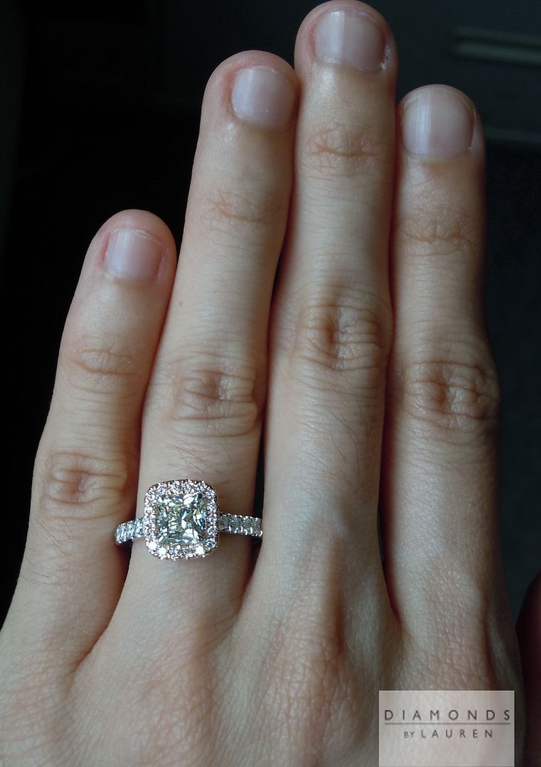 pink diamond halo ring