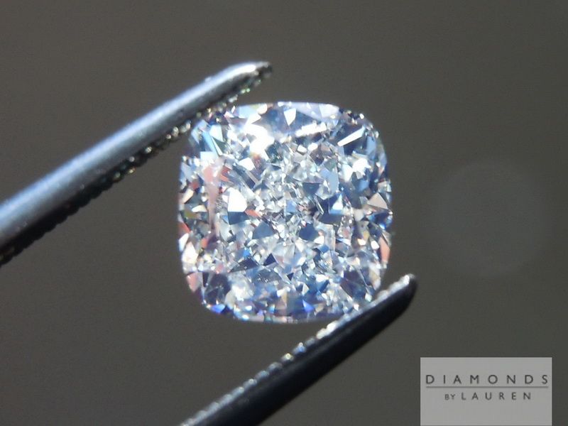 colorless cushion cut