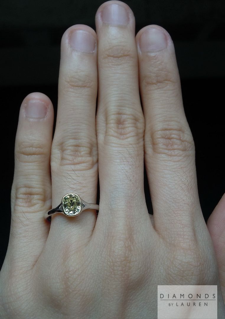 natural light yellow diamond ring
