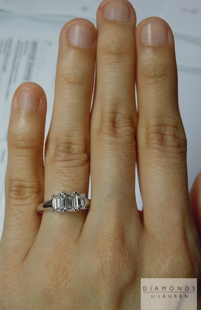 three stone diamond ring