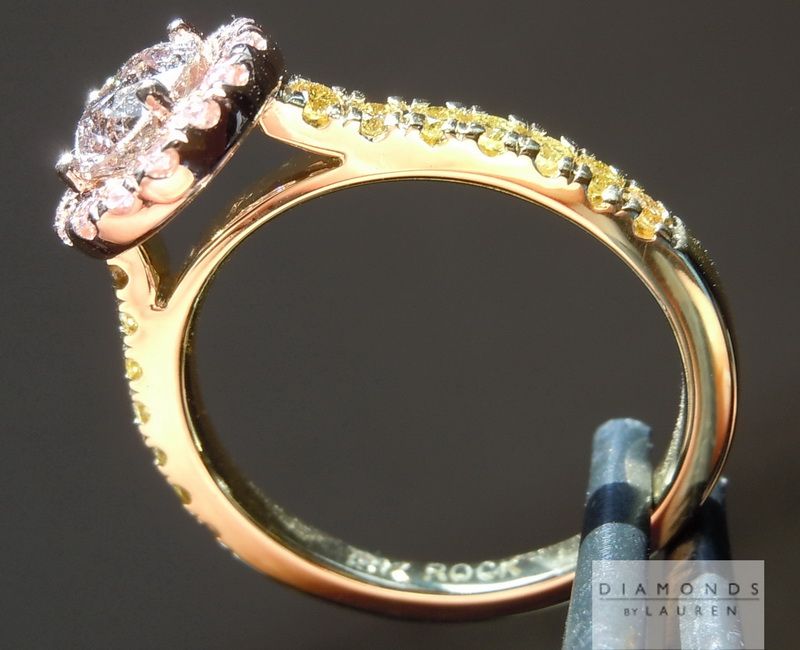 pink diamond halo semi mount