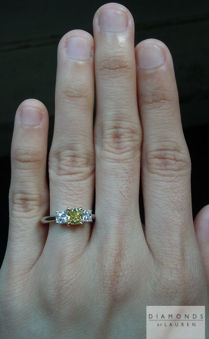 intense yellow diamond ring