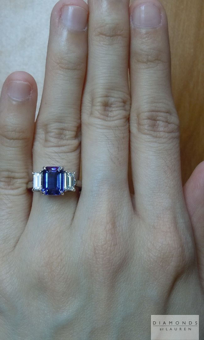 hand forged sapphire ring
