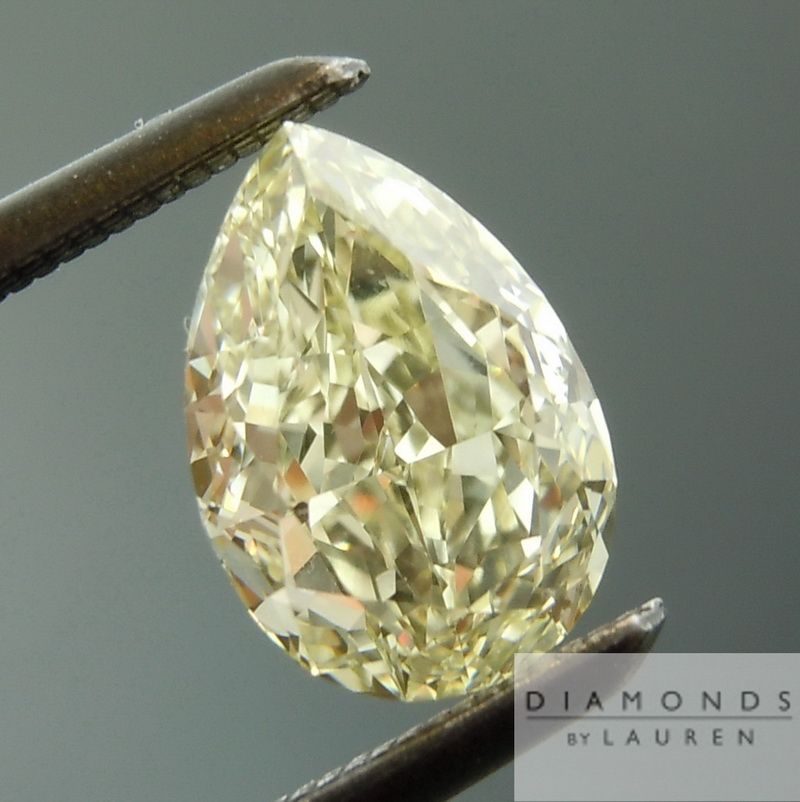 yellow pear shape diamond