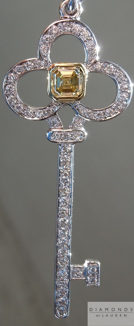 diamond key pendant