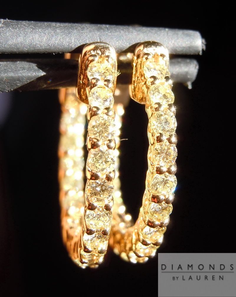 yellow diamond earrings