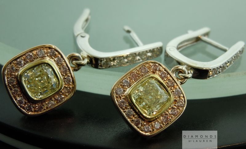 pink diamond earrings