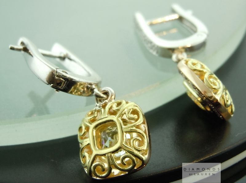 yellow diamond earrings