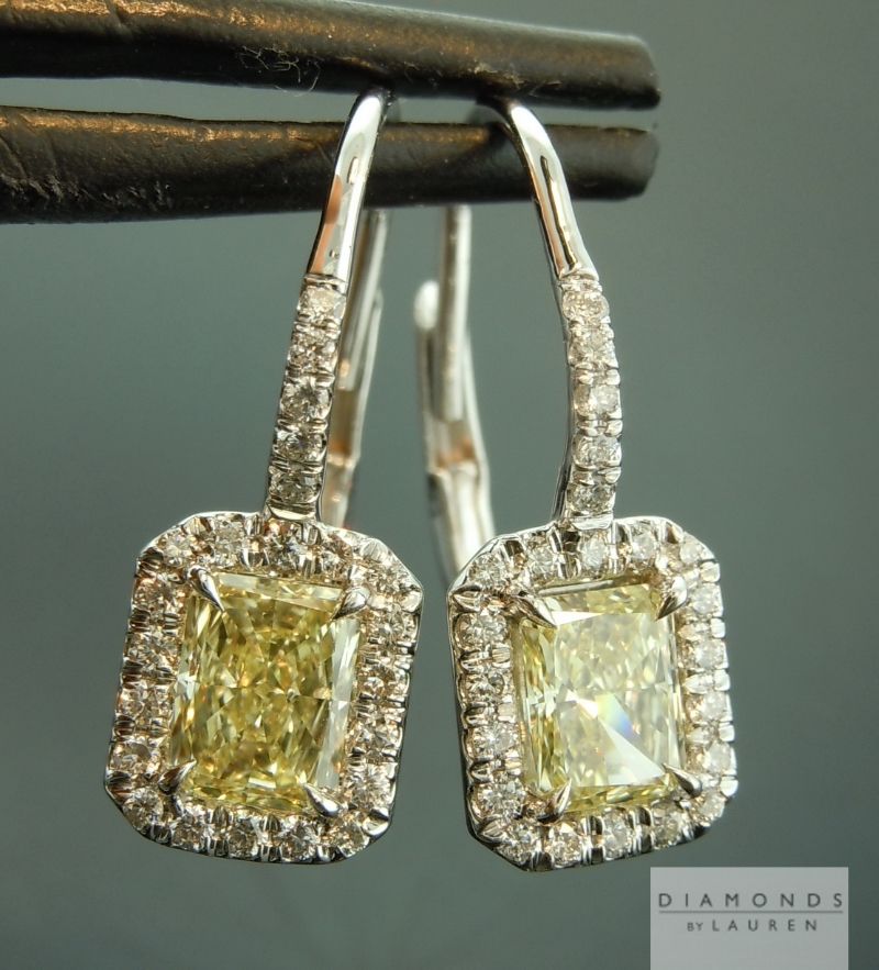 yellow diamond earrings