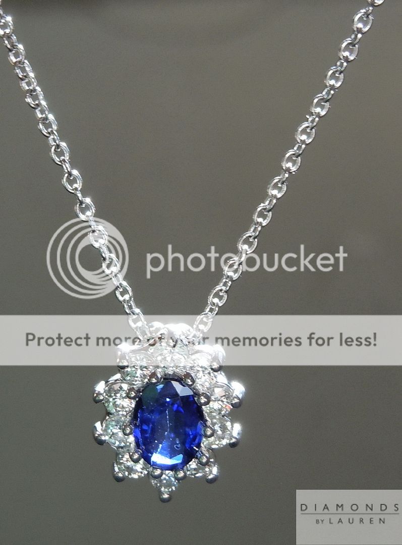 sapphire and diamond  pendant