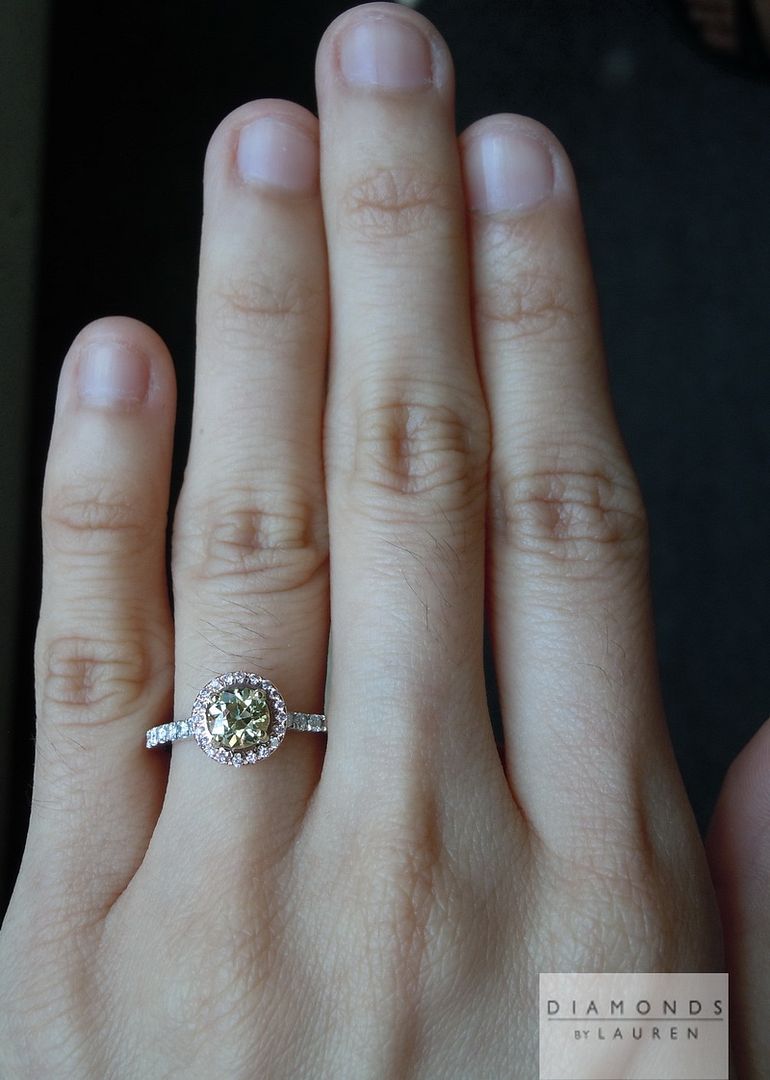 pink diamond halo ring