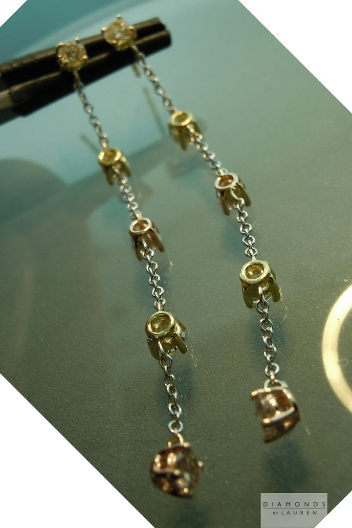 fancy colored diamond earrings