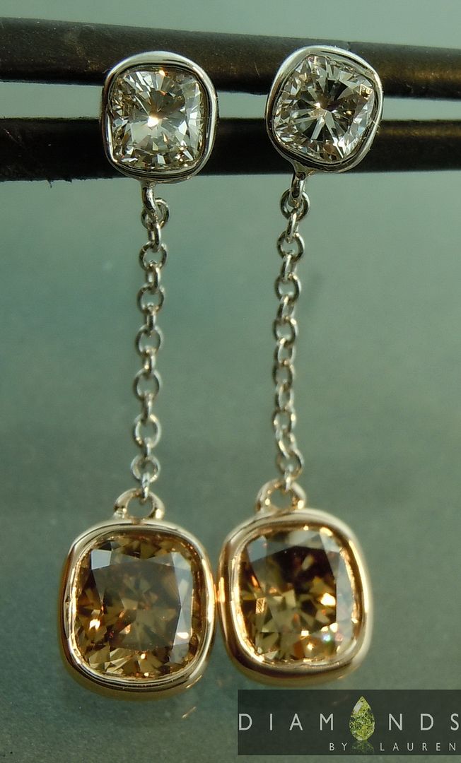 brown diamond earrings