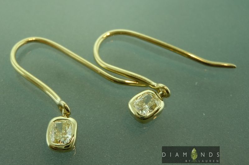yellow diamond earrings