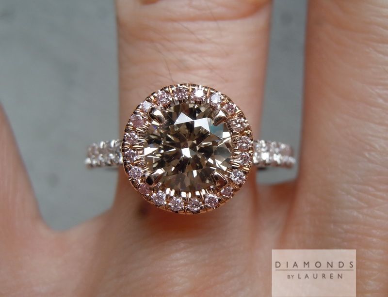 natural pink diamond ring