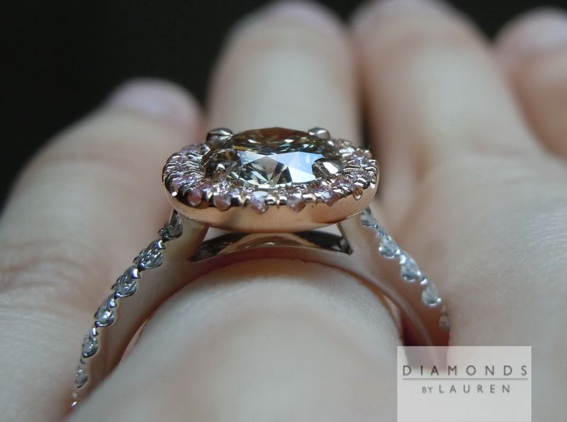 natural pink diamond ring