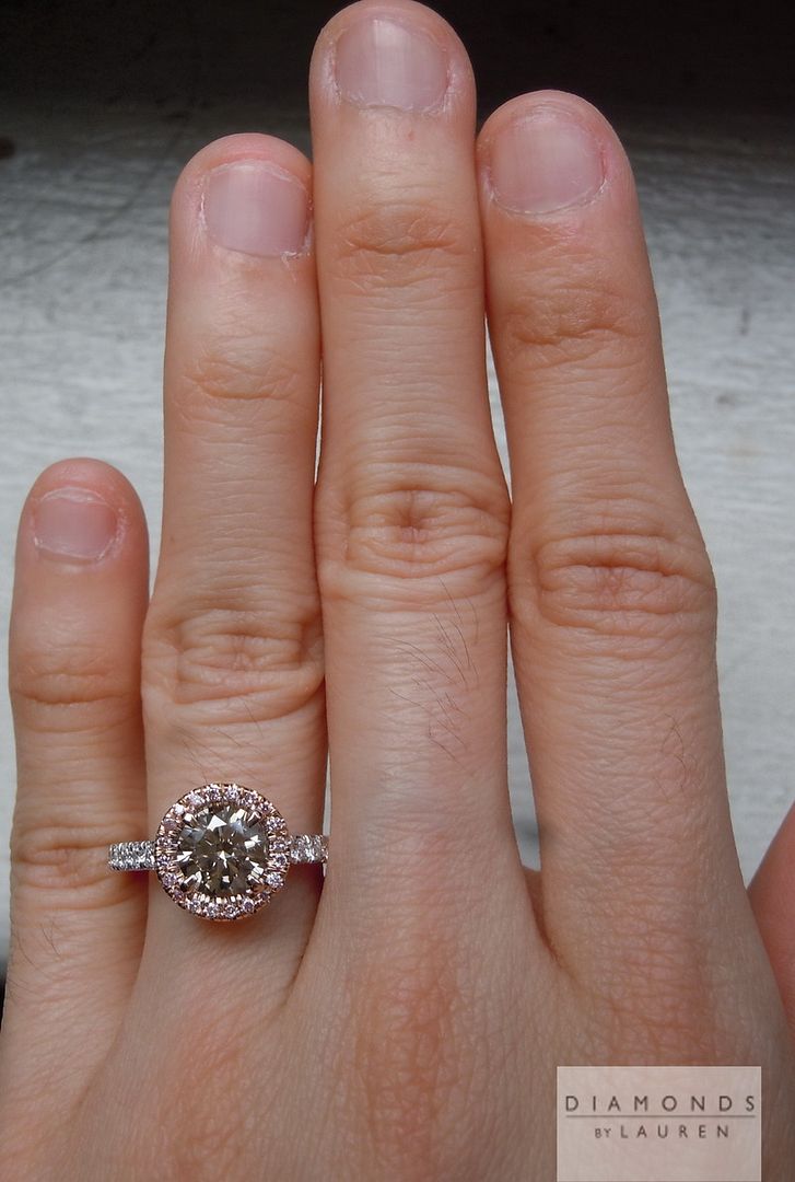 natural pink diamond ring