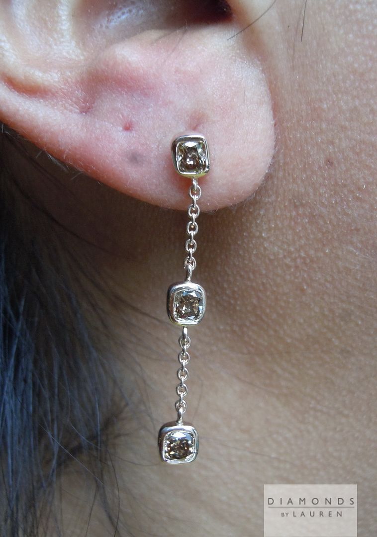 natural brown diamond earrings