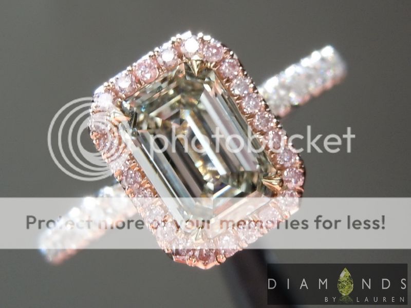 natural green diamond ring