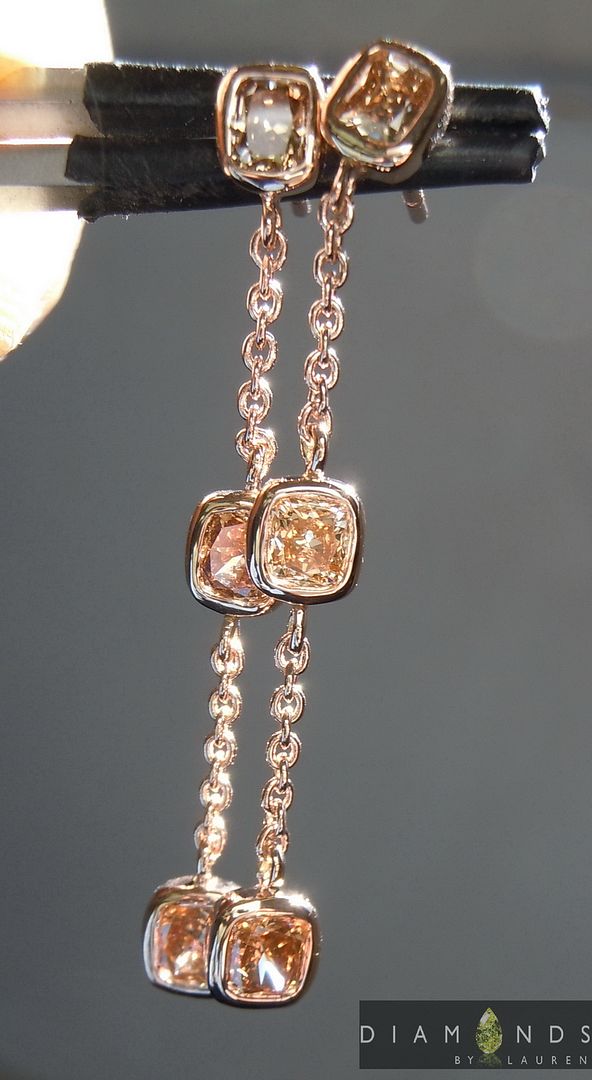 natural brown diamond earrings