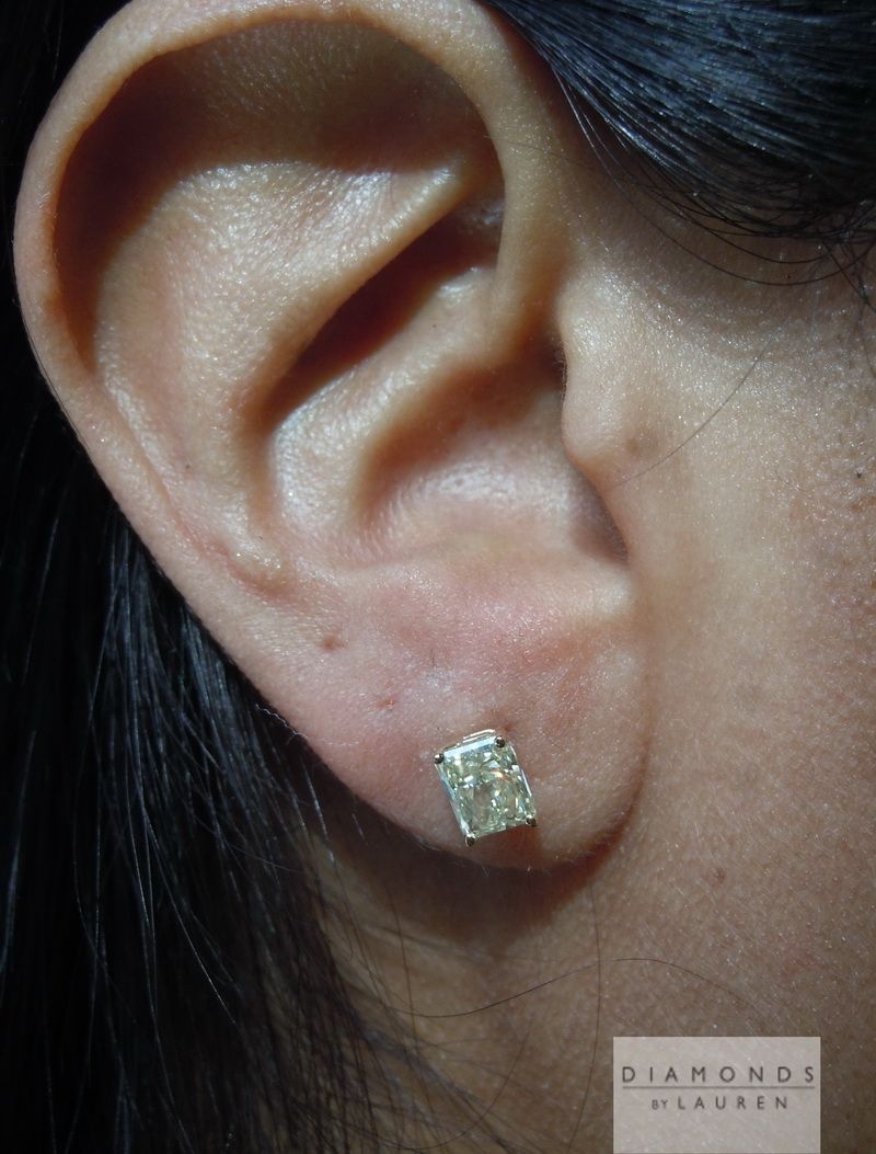 yellow diamond earrings
