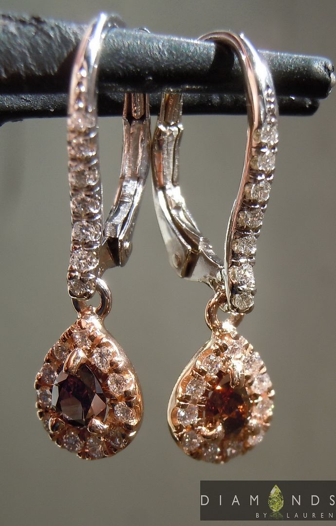 brown diamond earrings