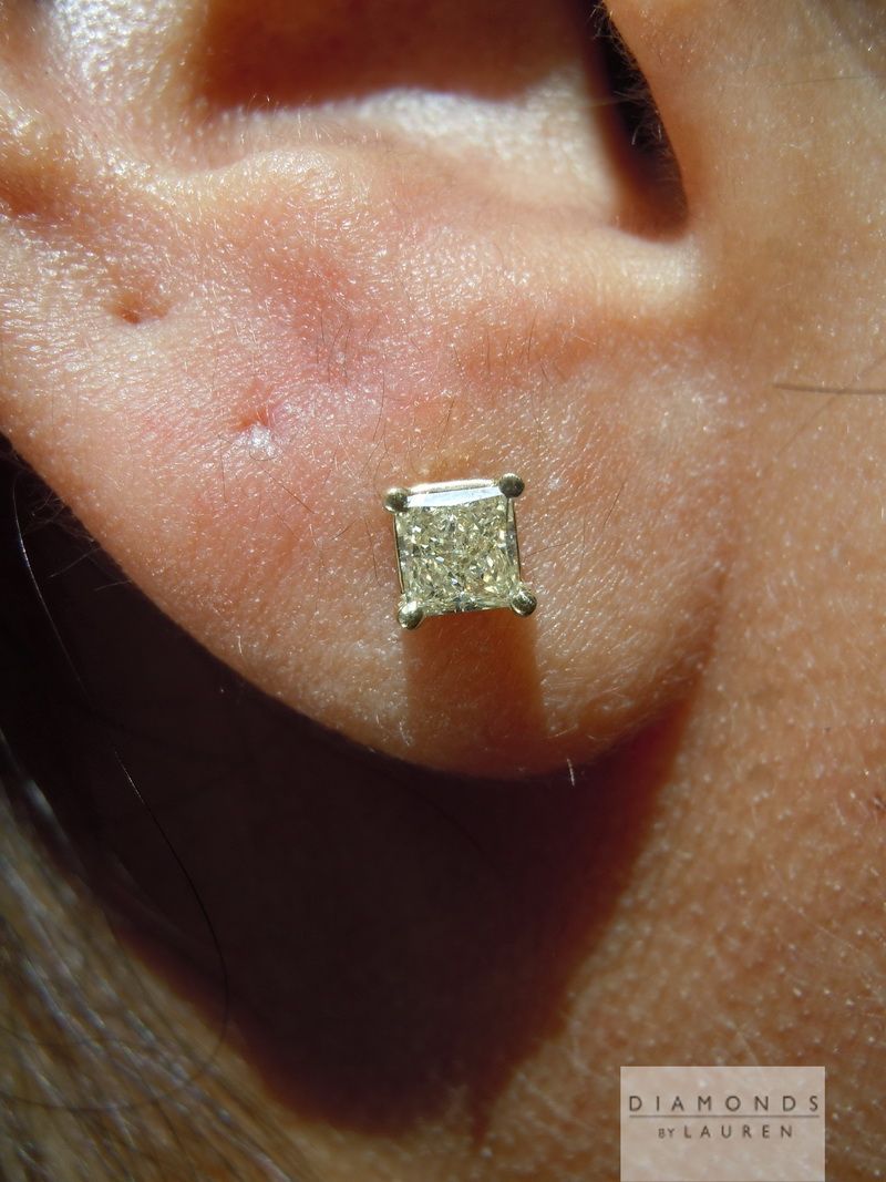 princess cut diamond earrings princess cut diamond earrings