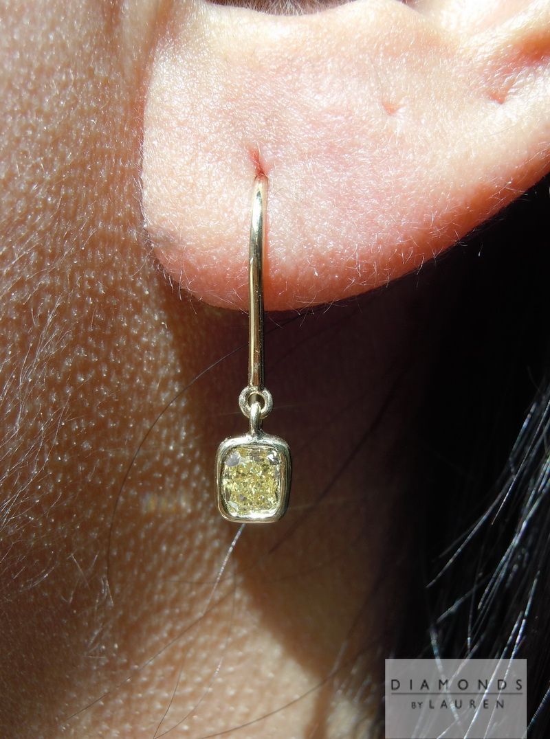 yellow diamond earrings