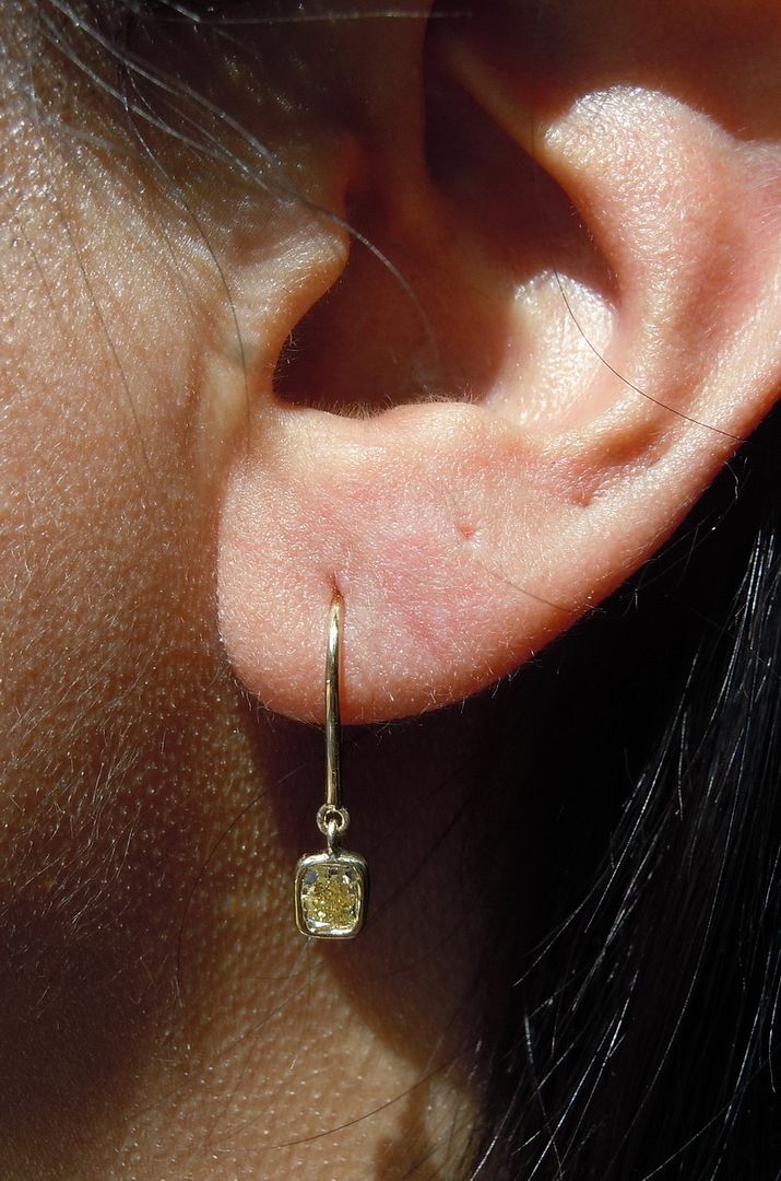 yellow diamond earrings