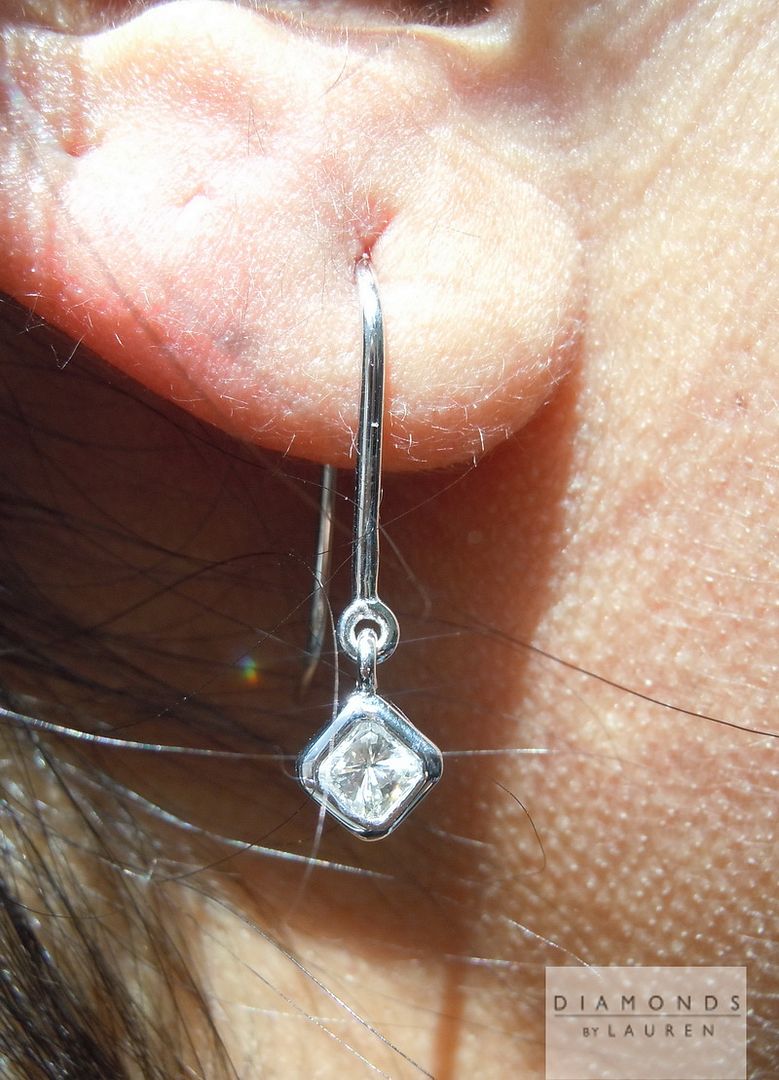white diamond earrings